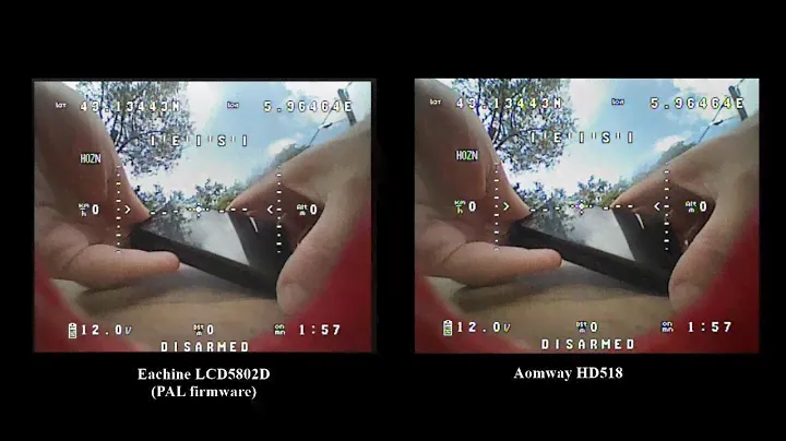 LCD5802D PAL vs HD518  DVR recording comparaison (Courtesy Banggood)